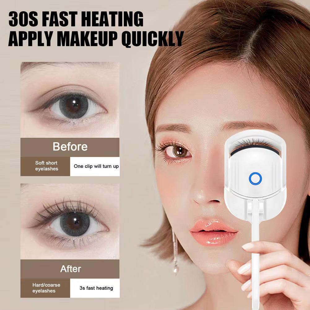 Electric Heated Eyelashes Curler Iron Perm Eyelashes Clip Curl Heated Clip Natural Portable Eyelashes Electric L9H0