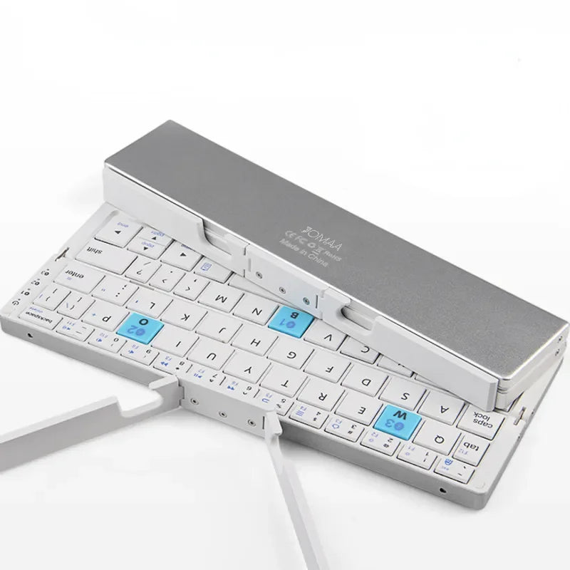 BOW Mini Foldable Bluetooth Keyboard Rechargeable with Stand for Phone