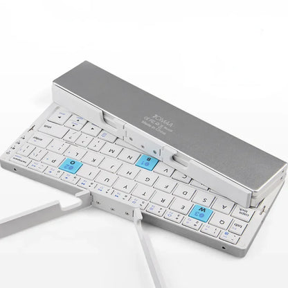 BOW Mini Foldable Bluetooth Keyboard Rechargeable with Stand for Phone