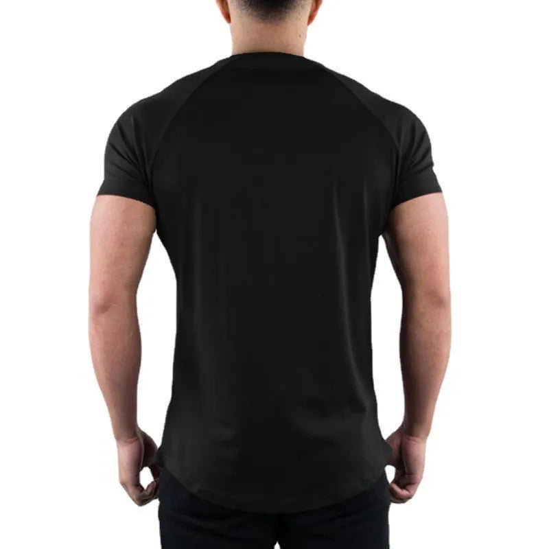 Mens Slim Fit Sports Short Sleeve T-Shirt